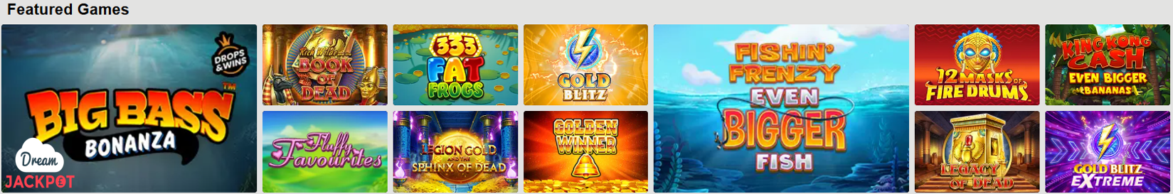 Online slots at dream jackpot casino
